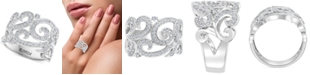 EFFY Collection EFFY&reg; Diamond Swirl Statement Ring (3/8 ct. t.w.) in 14k White Gold